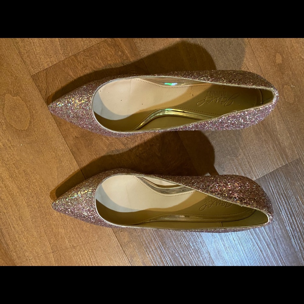 Rose gold sequin heels. Super cute. - Picture 3 of 3